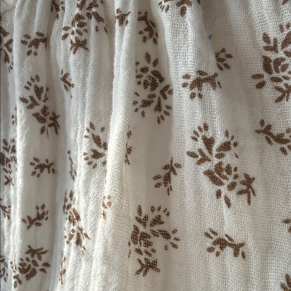 Grade & Gather Floral Cotton Gauze Capped Sleeve Blouse Women Size M Style#41368 - Picture 8 of 8